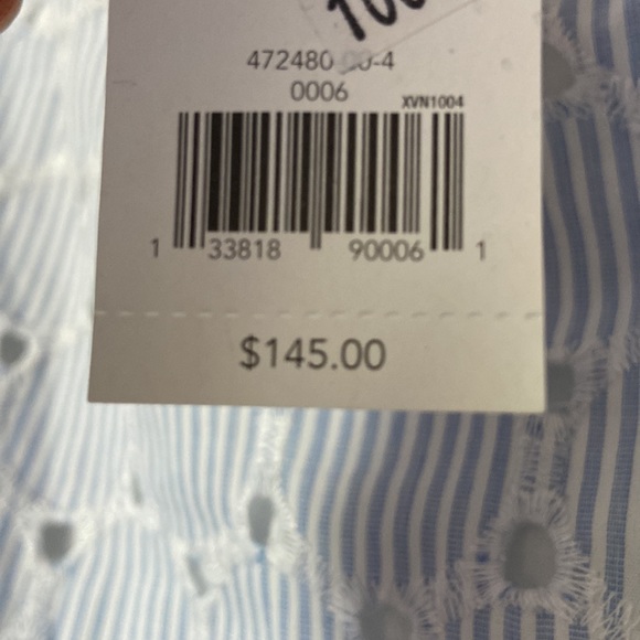 Seersucker blue and lace patterned skirt banana republic - Picture 2 of 3